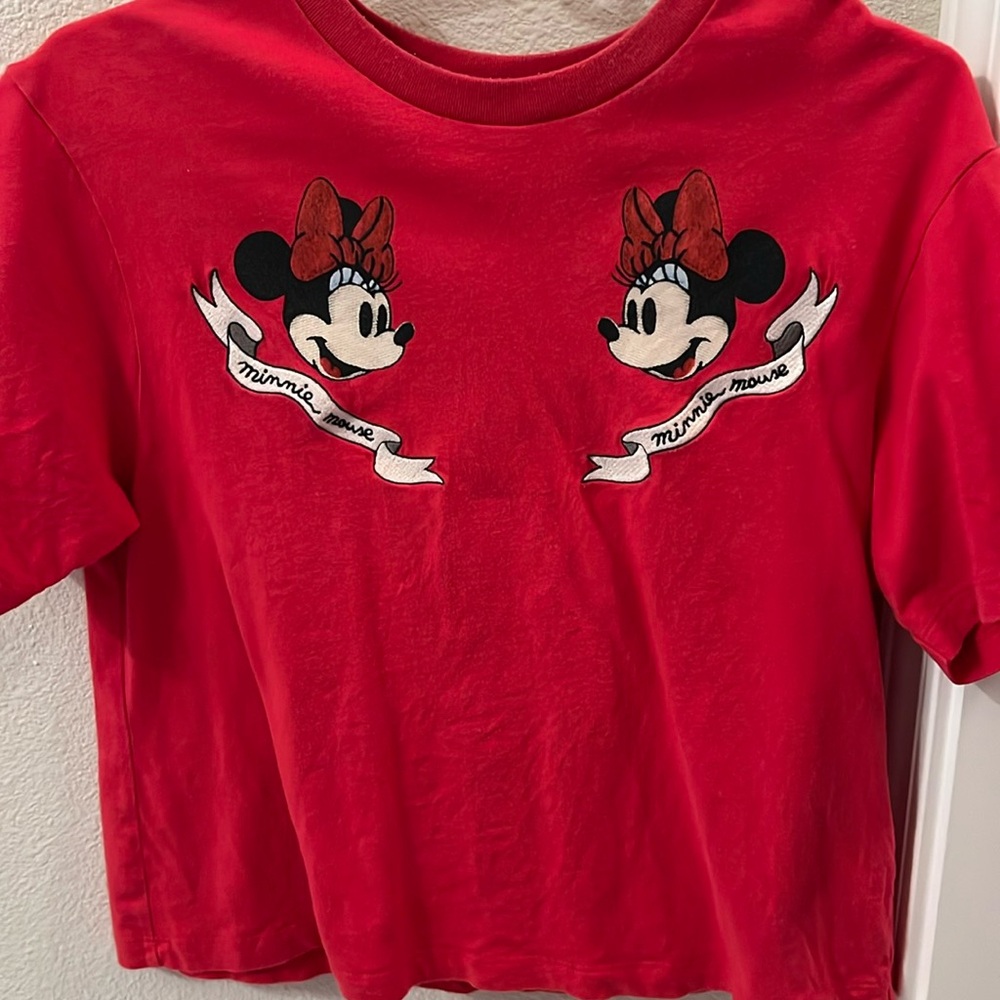 MINNIE & MICKEY MOUSE Disney x Olympia Le-Tan x Uniqlo Crop Top T-Shirt | UNIQLO